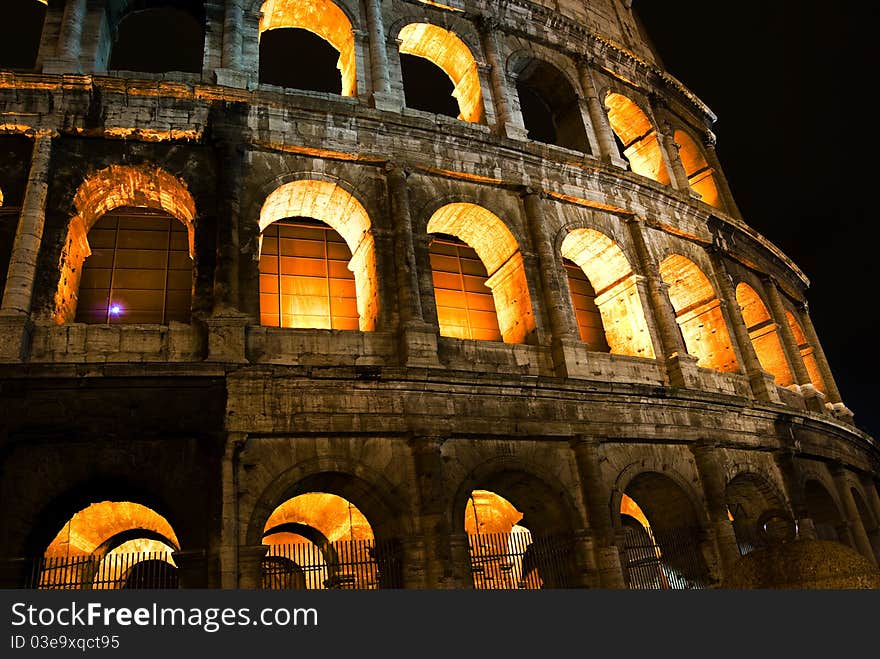 Coliseum by night