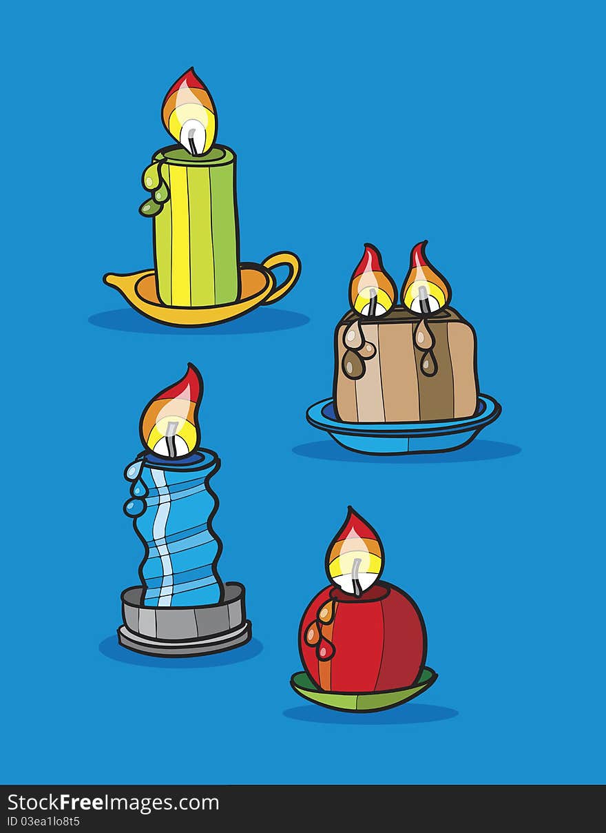 Candles cartoon