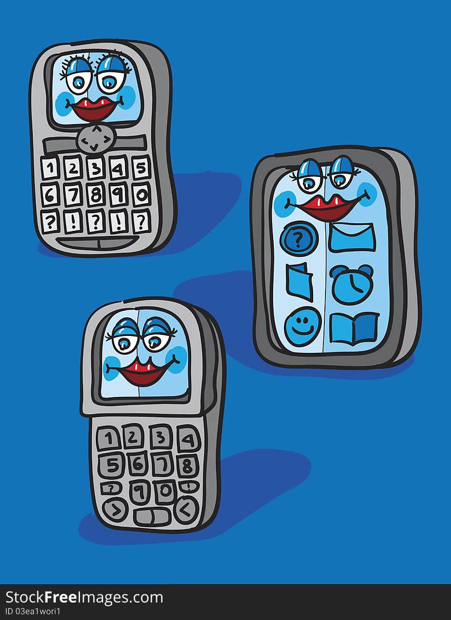 Mobile cells cartoon