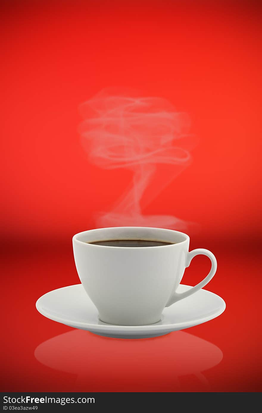 Close-up of a wonderful cup of hot coffee