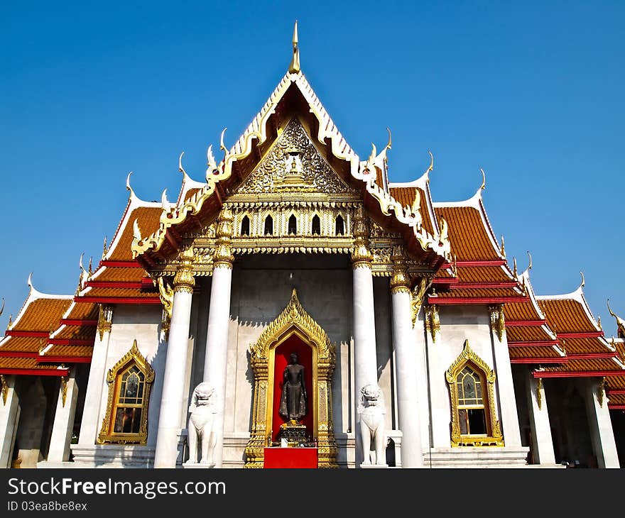 Wat Benchamabophit which is The Marble Temple in Bangkok , Thailand. Wat Benchamabophit which is The Marble Temple in Bangkok , Thailand