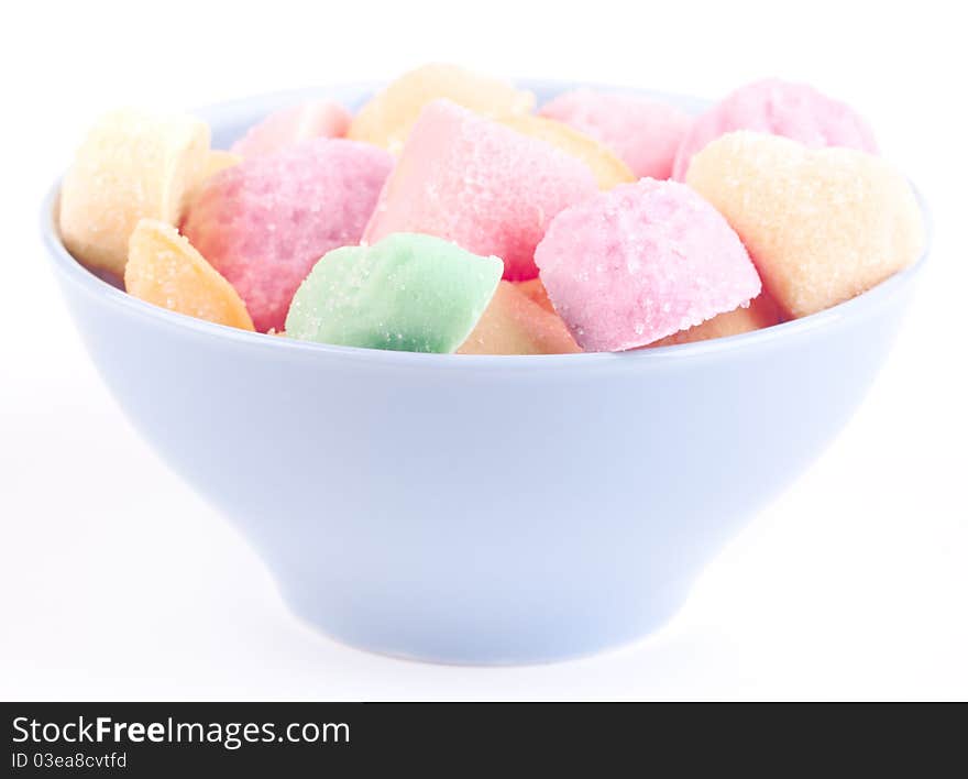 Sweet colours candies on white background. Sweet colours candies on white background