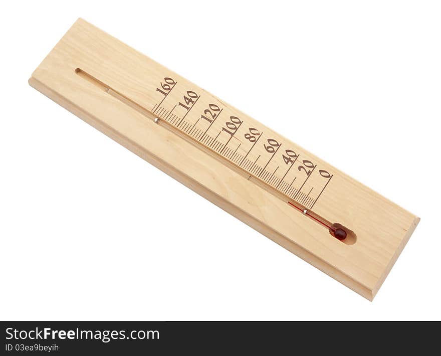 Wooden thermometer, sauna