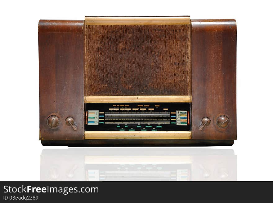 Vintage wooden radio