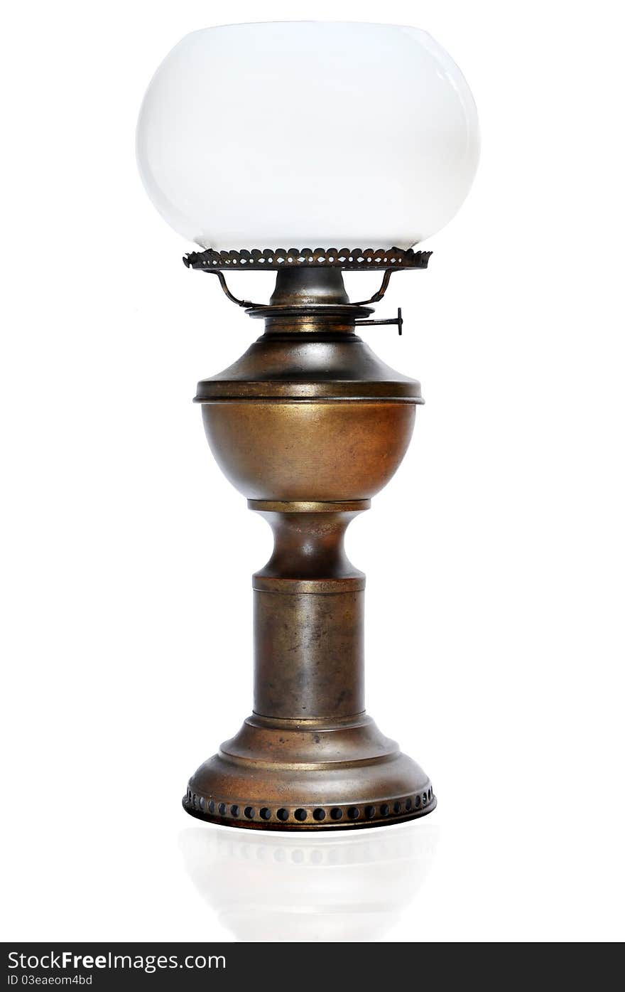 Vintage wind up gas lamp