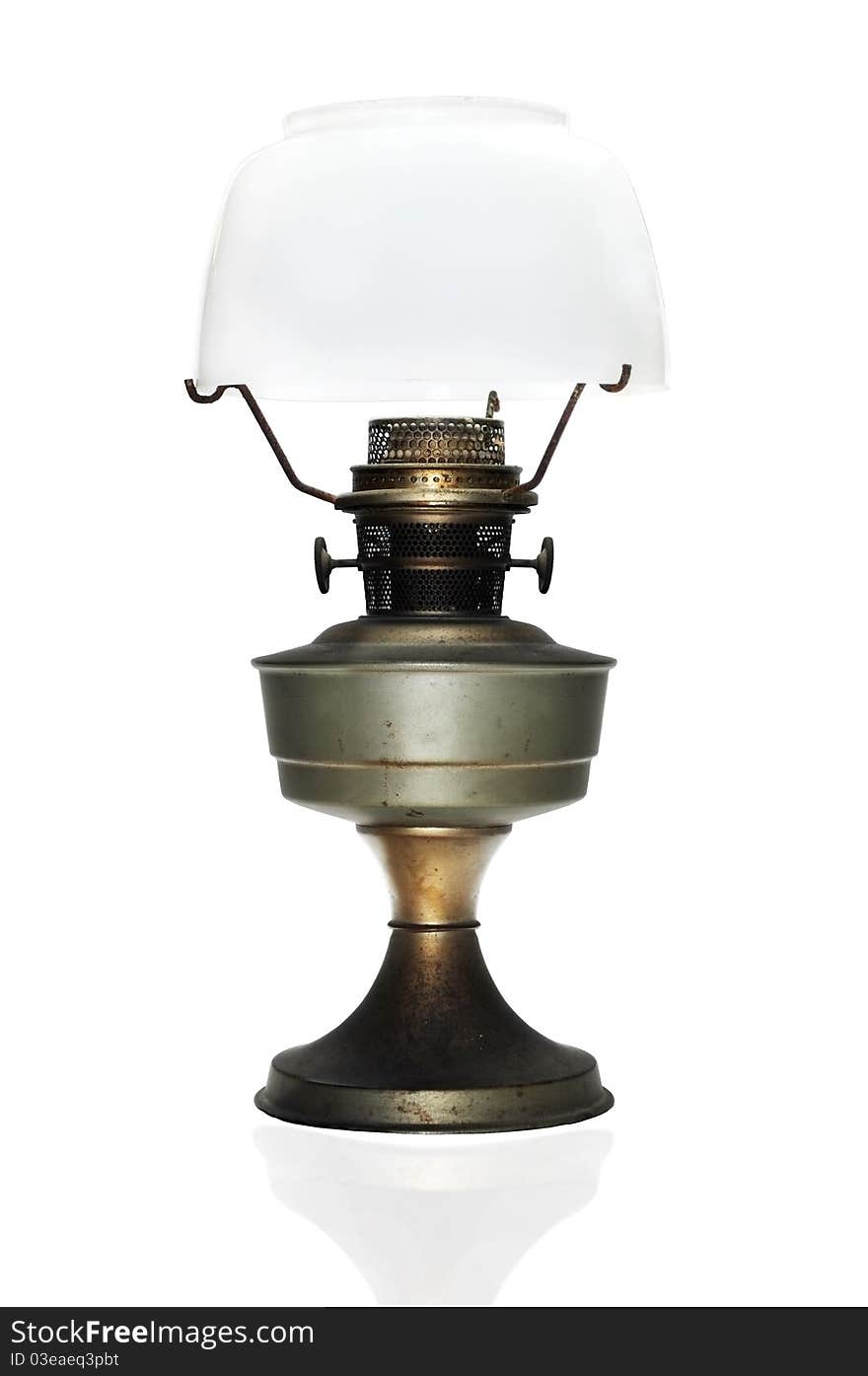 Vintage wind up gas lamp