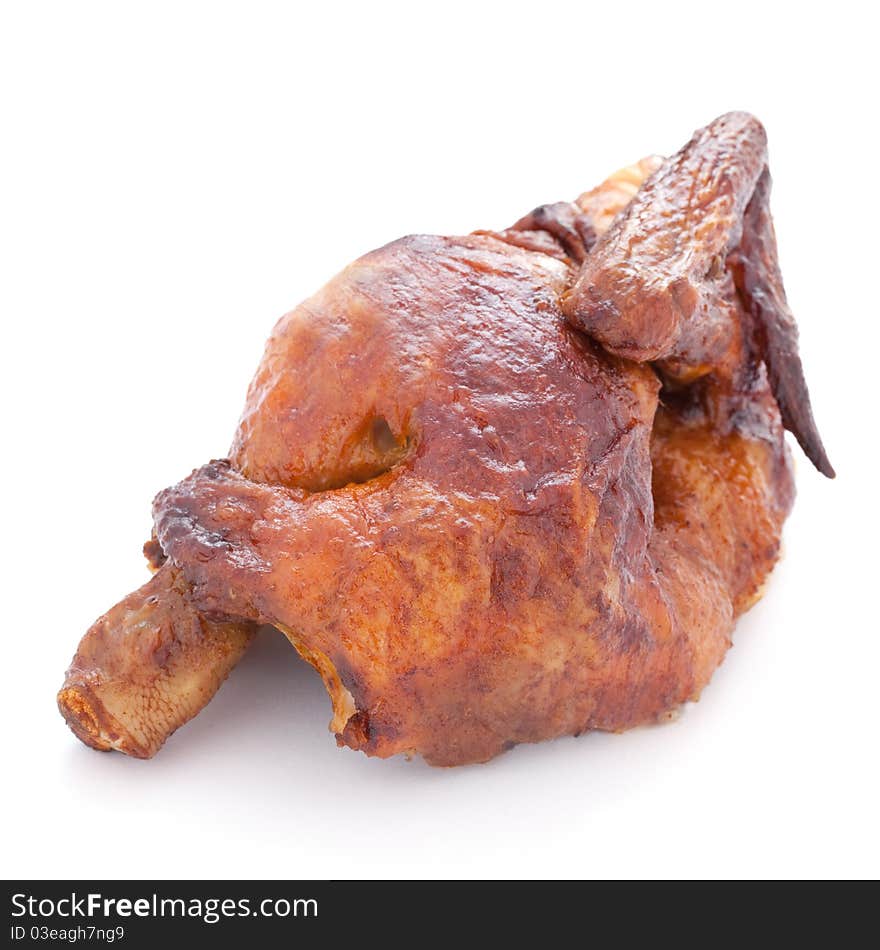 A half roasted chicken