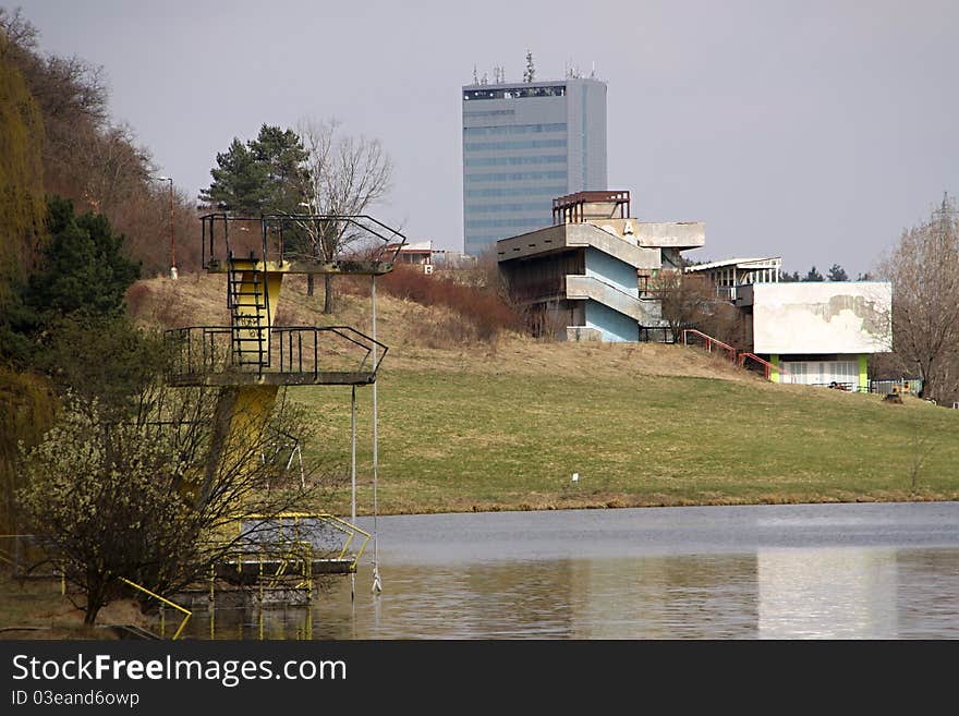 Buildings of old bathing establishment