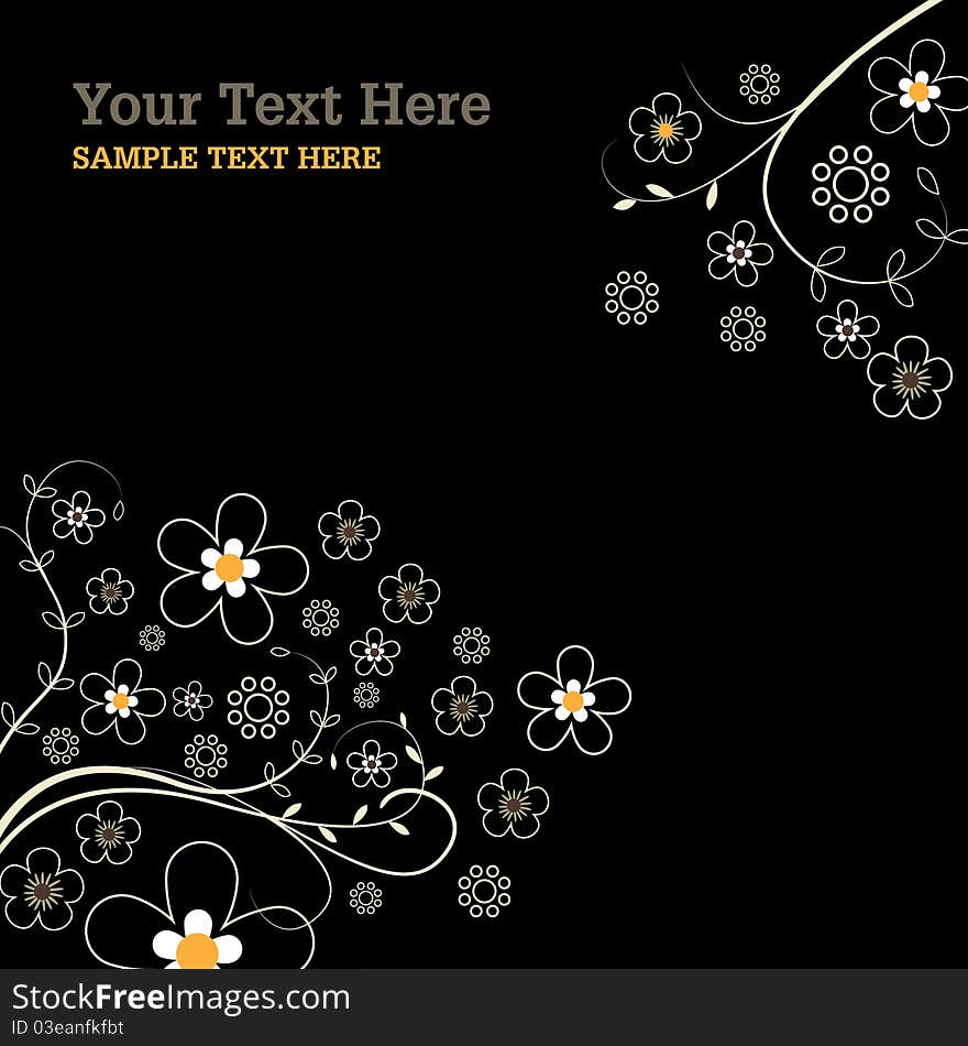 Elegant flower pattern for web or print usage