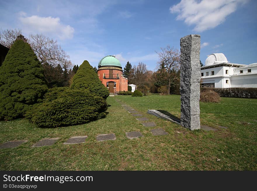 Park of an astronomical observatory. Park of an astronomical observatory