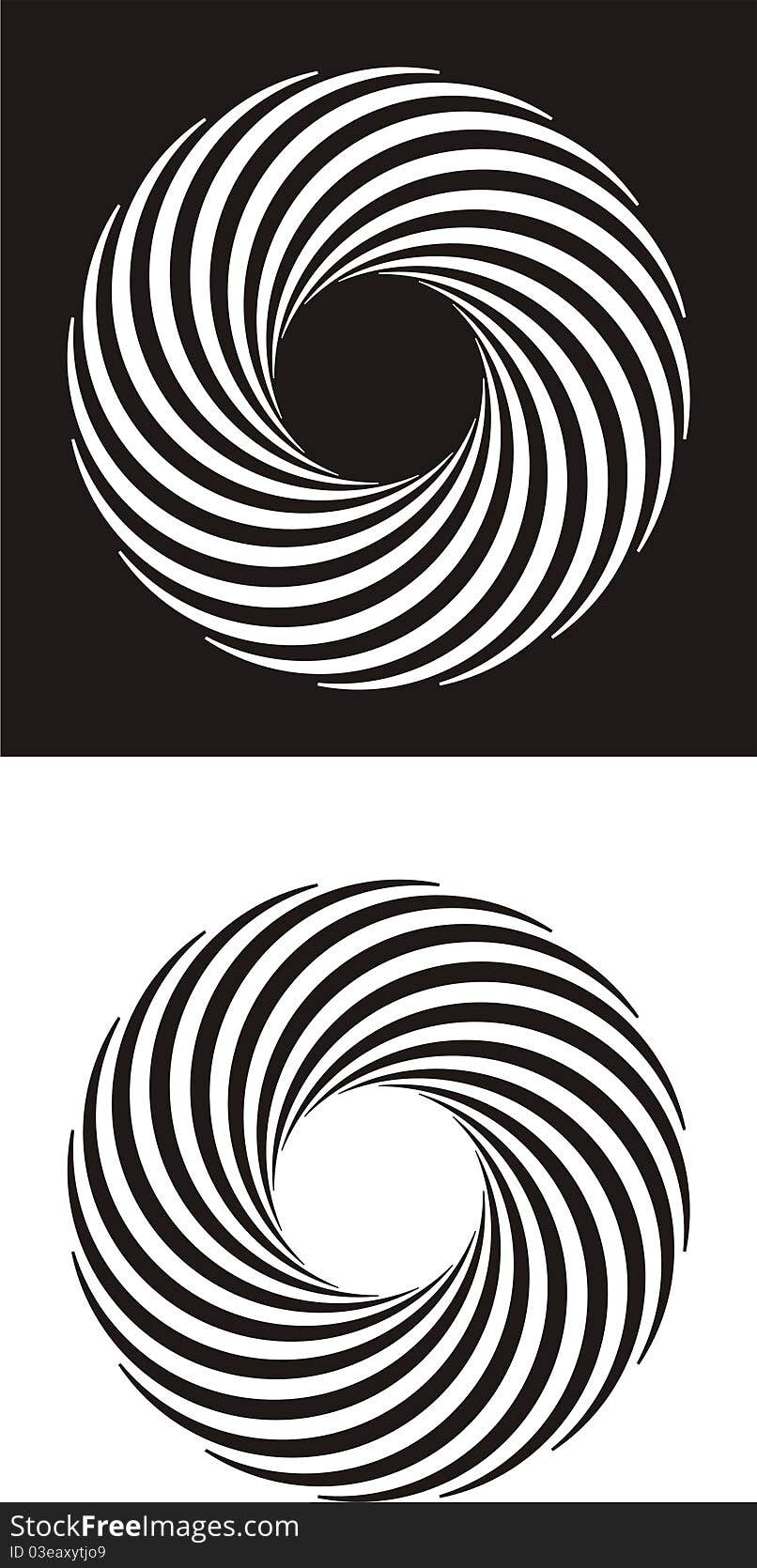 Abstract black & white swirling design. Abstract black & white swirling design