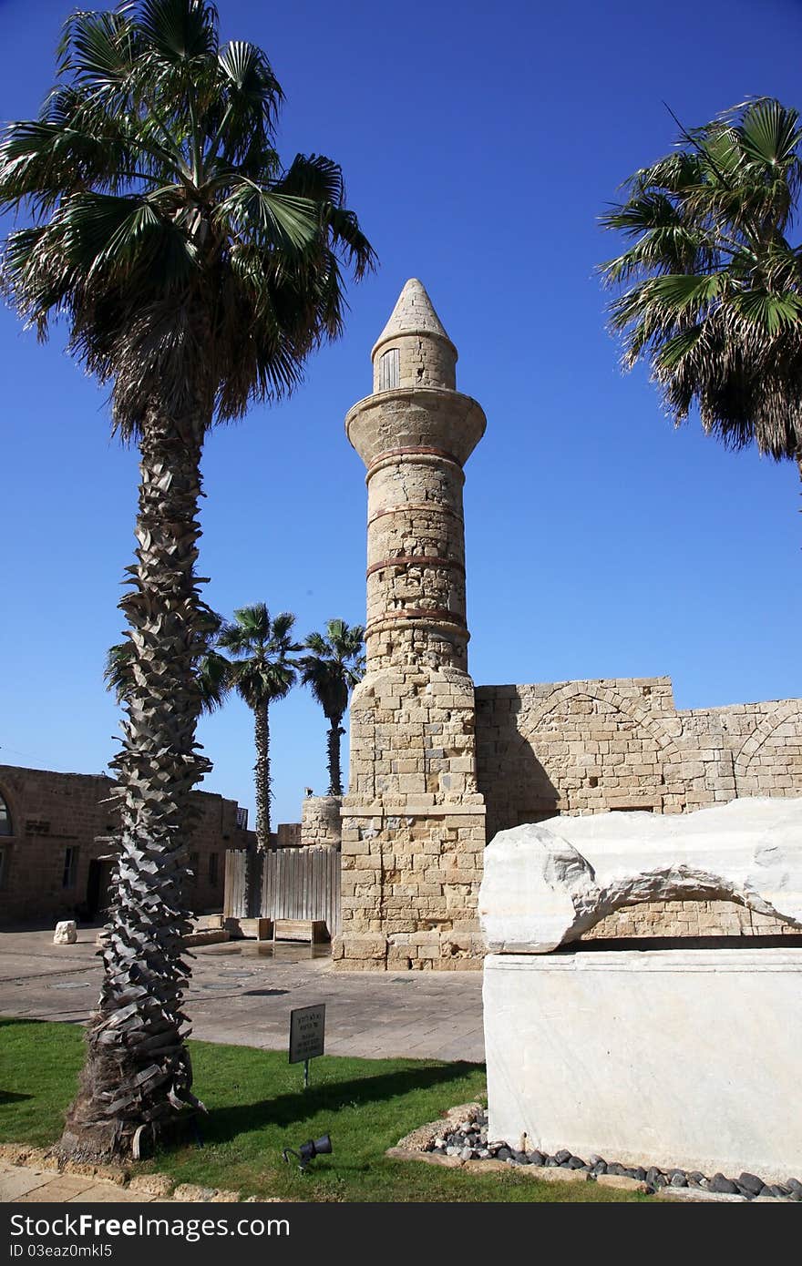 Old Beacon at Ceasarea, Israel