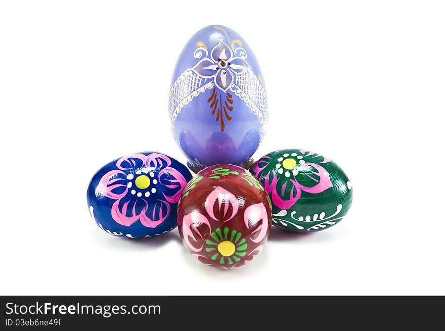 Easter eggs isolated on white. Easter eggs isolated on white