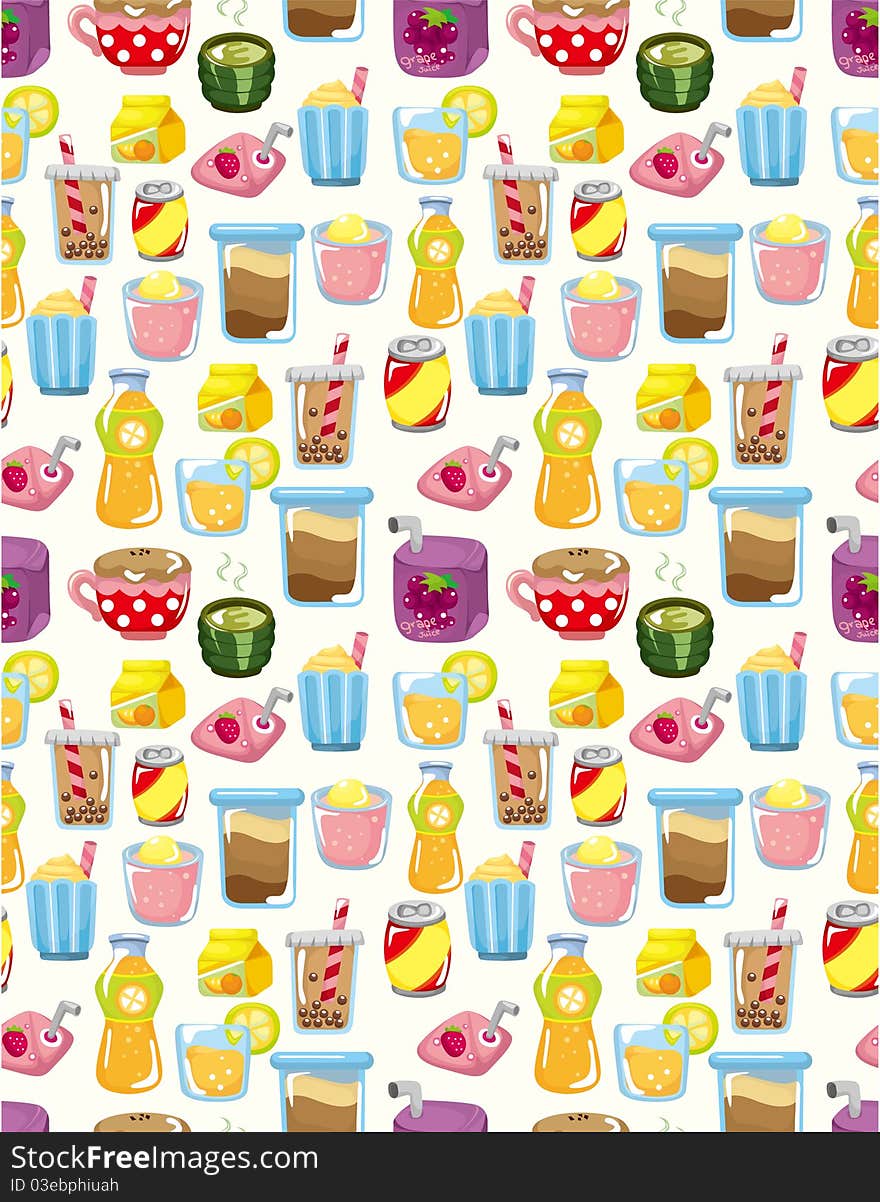 Seamless drink pattern