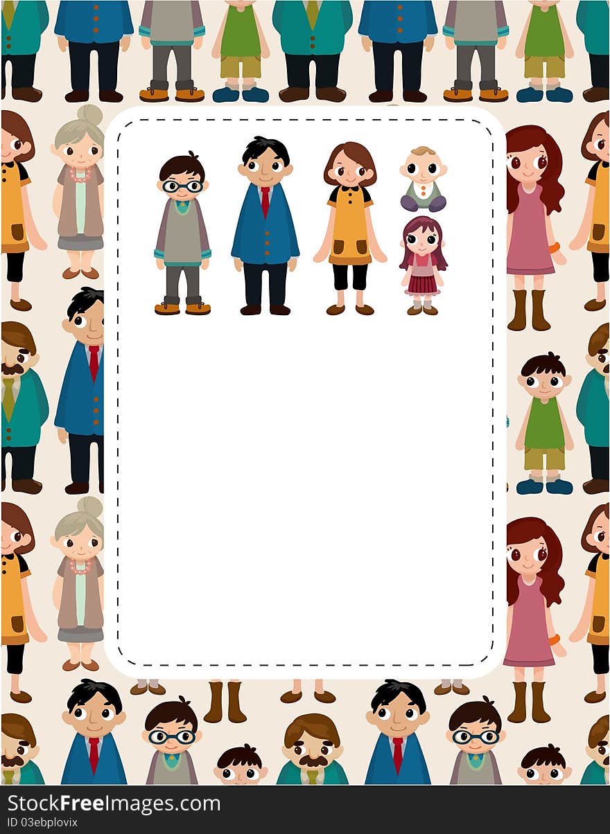 Cartoon Family Card