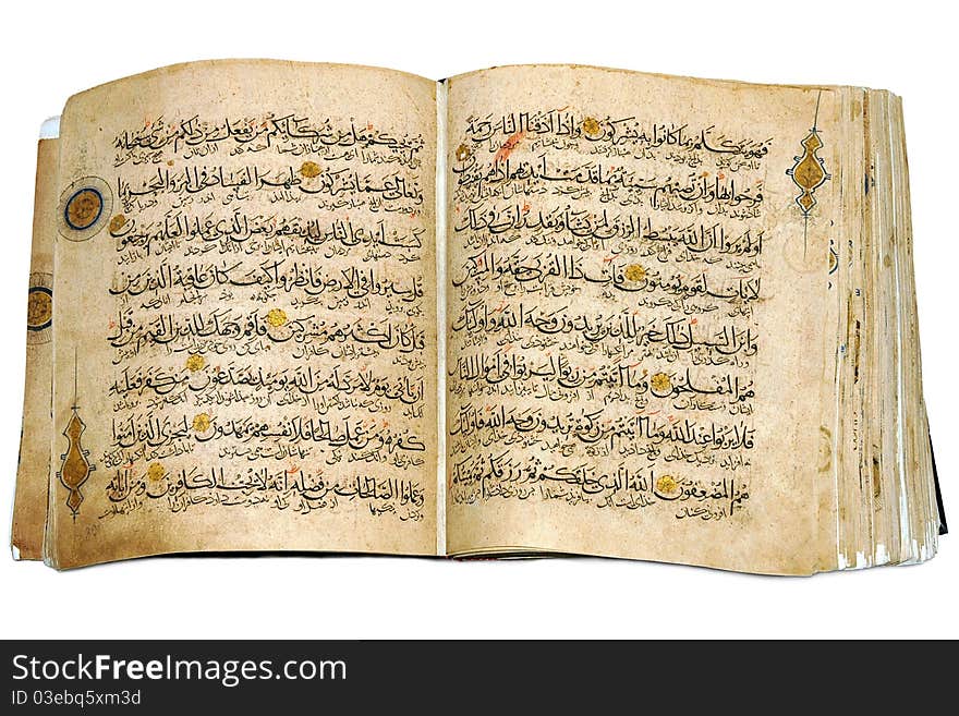 Book Koran Opened And Isolated