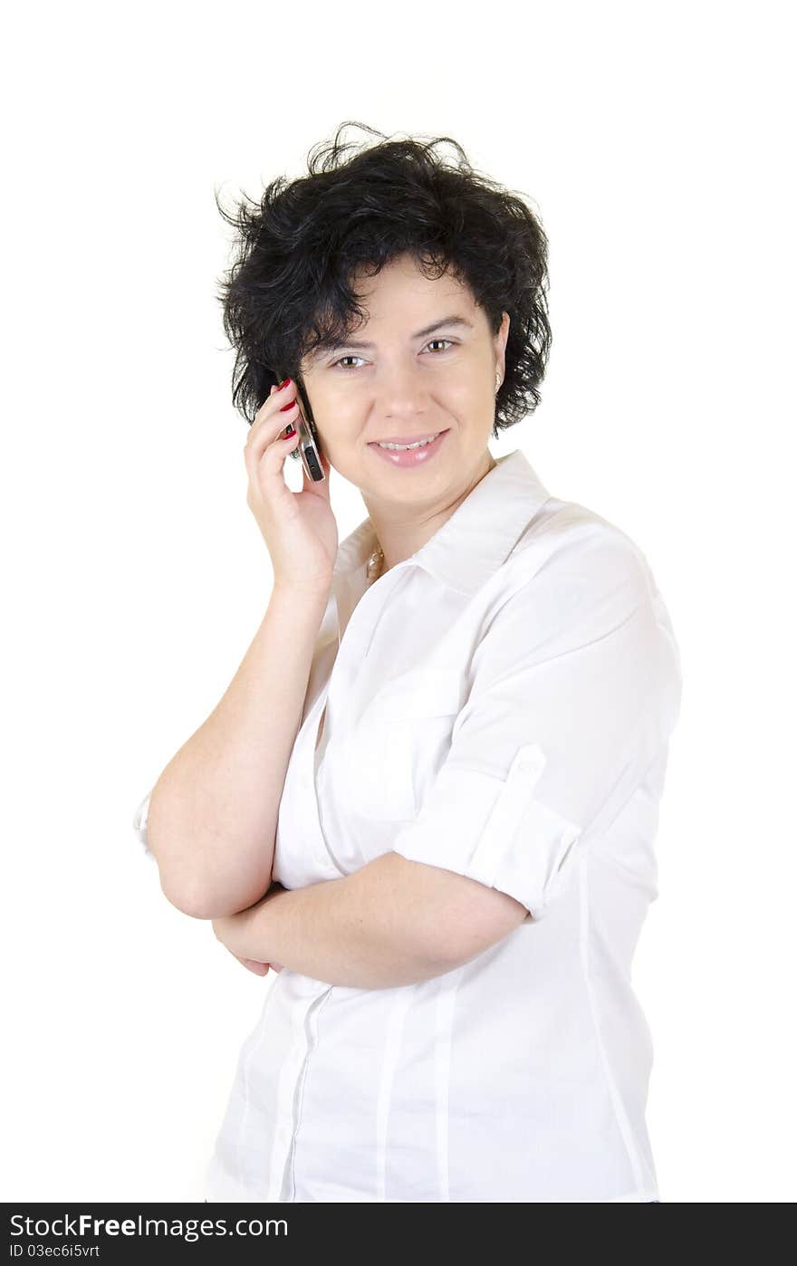 Businesswoman talking on the phone