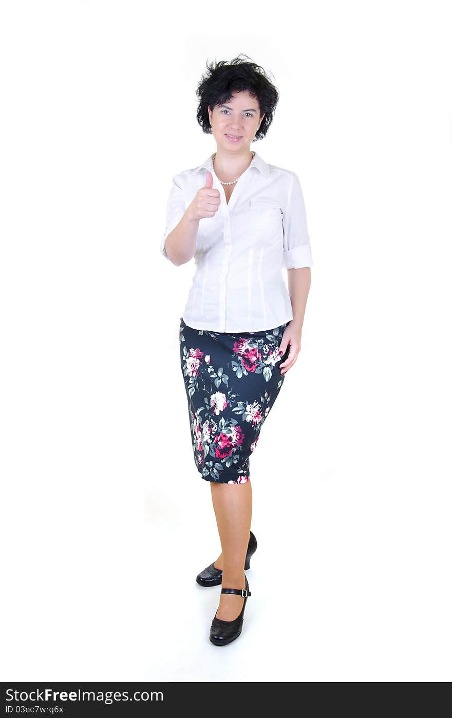 Businesswoman In Colorful Skirt