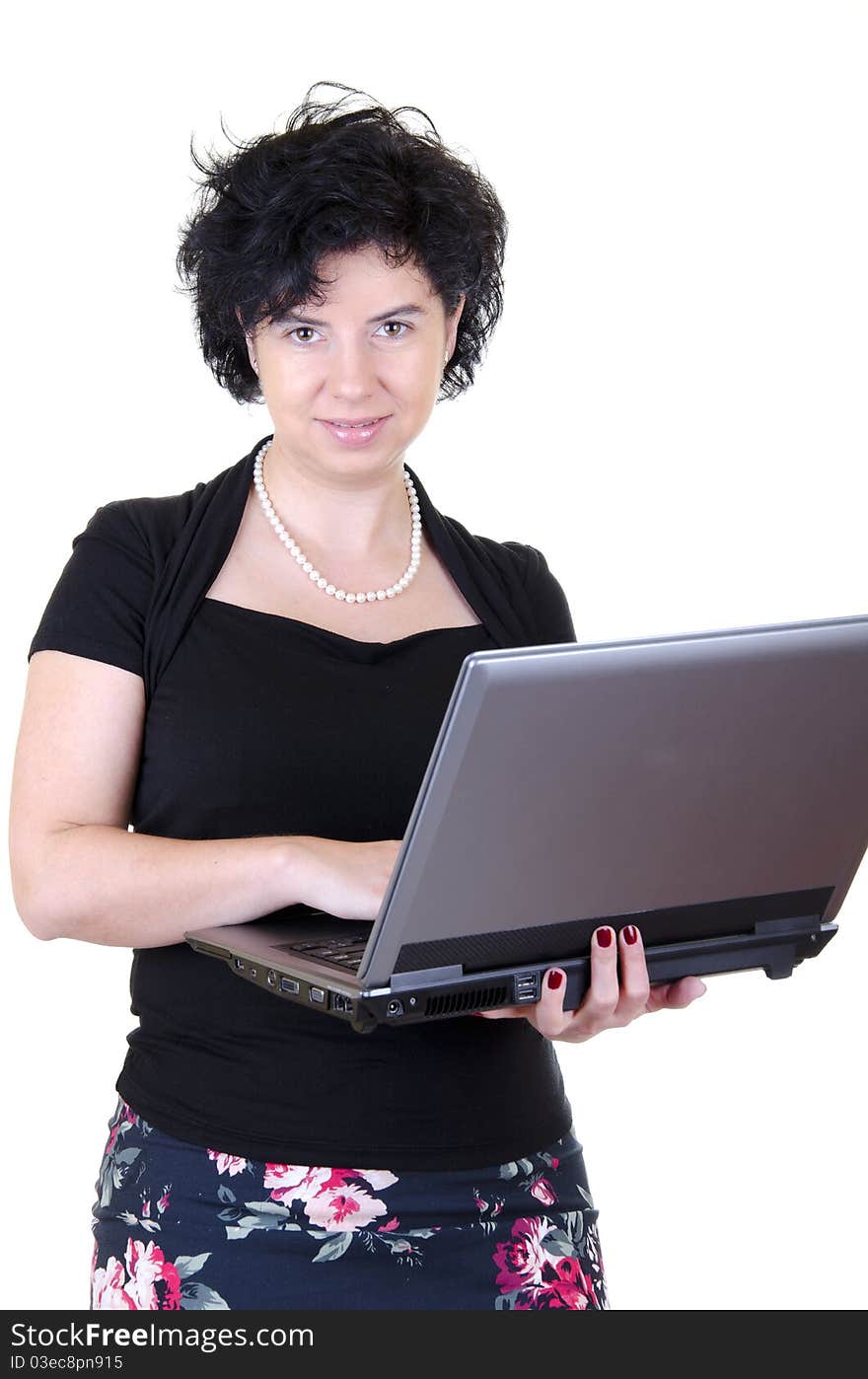 Businesswoman with laptop