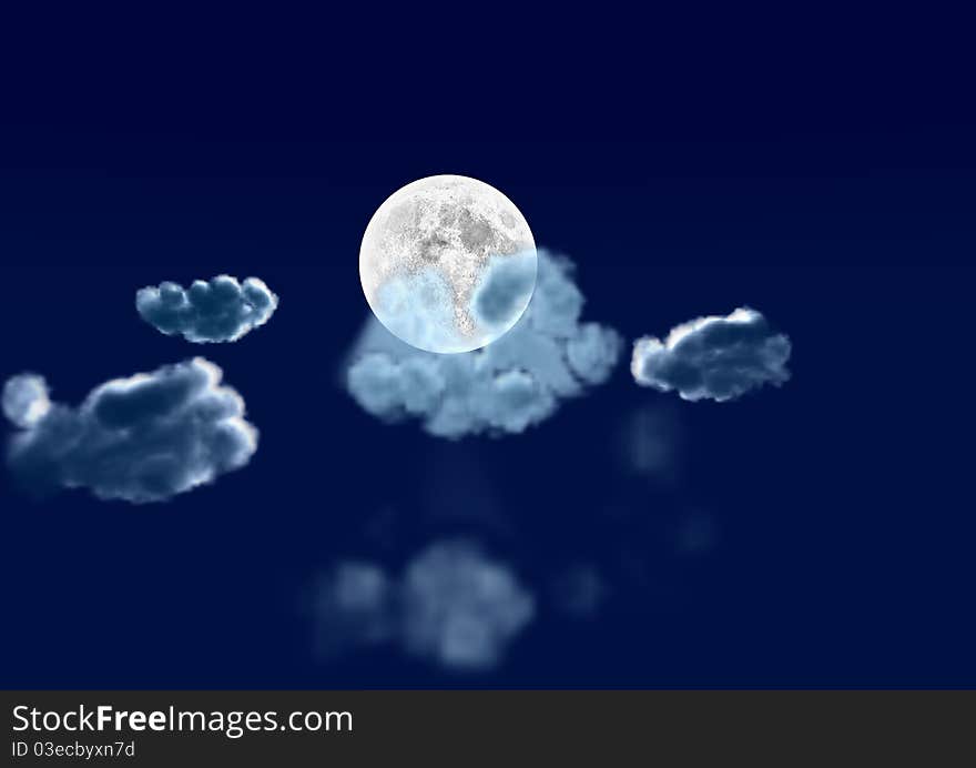 Moon In Clouds