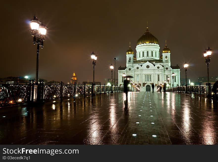 Cathedral Of Christ The Savior By Night