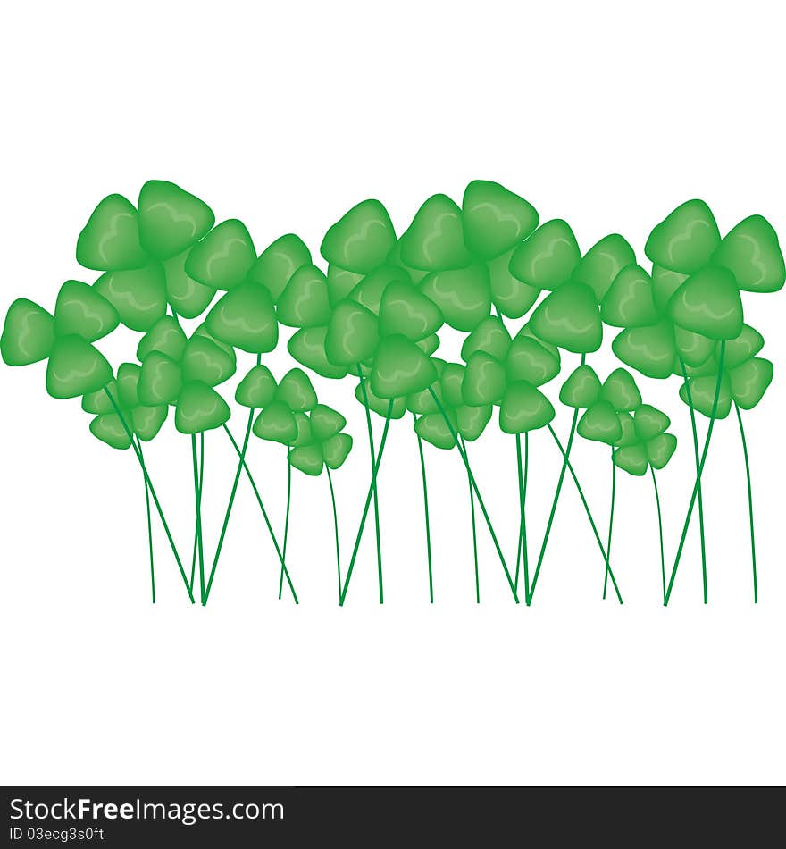 Vector lucky four-leaf clover. Vector lucky four-leaf clover