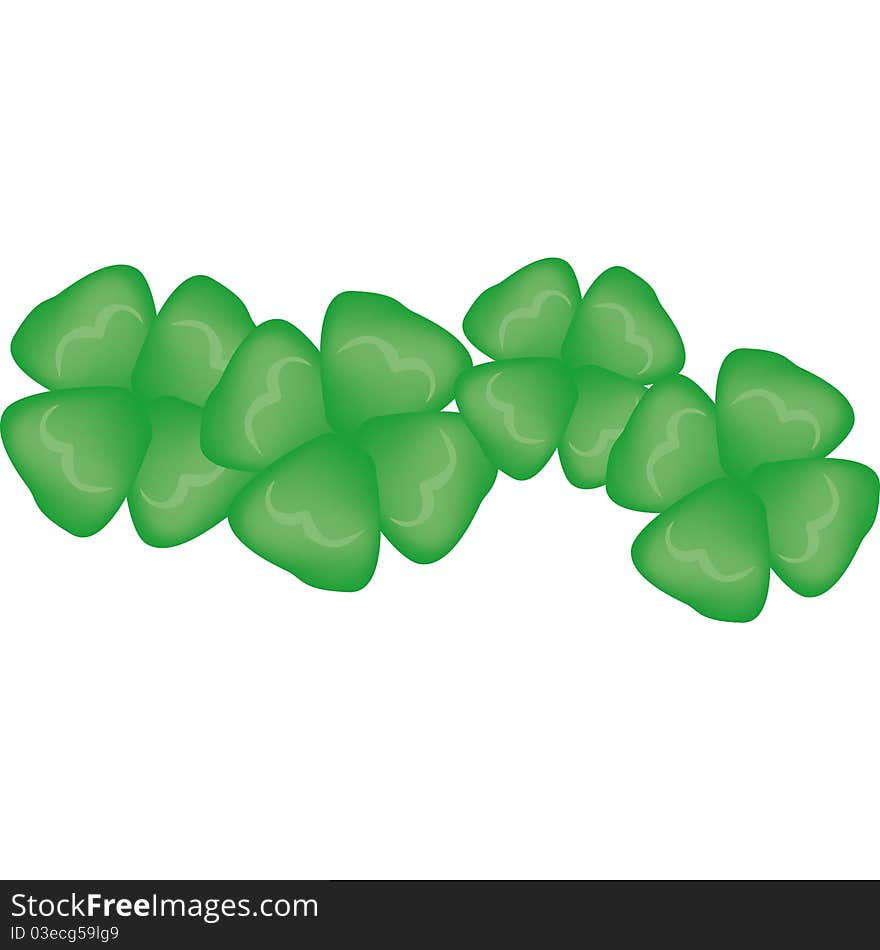 Vector lucky four-leaf clover. Vector lucky four-leaf clover