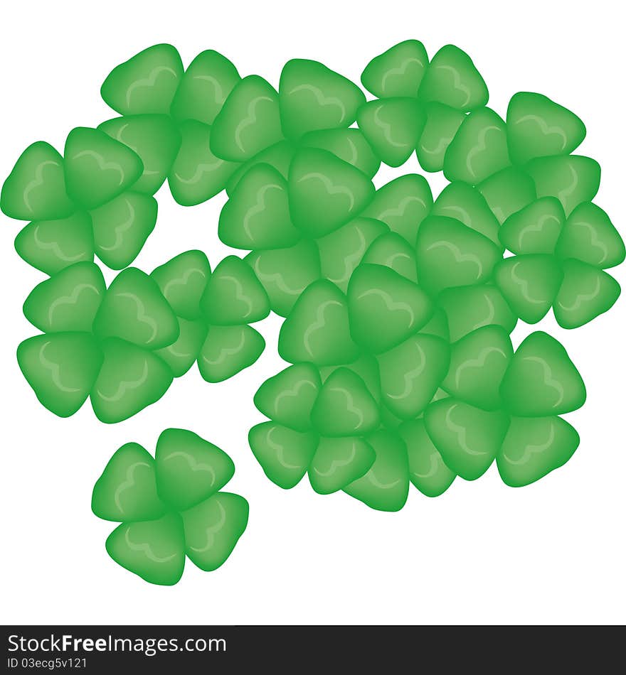 Vector lucky four-leaf clover. Vector lucky four-leaf clover