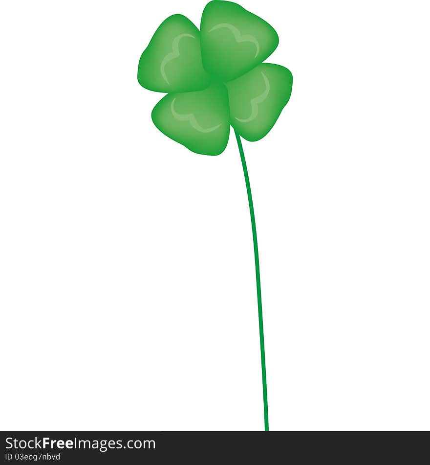 Vector lucky four-leaf clover. Vector lucky four-leaf clover