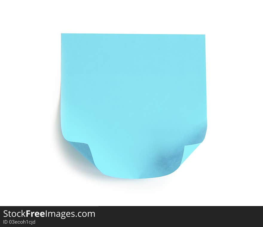 Note paper isolated on the white background