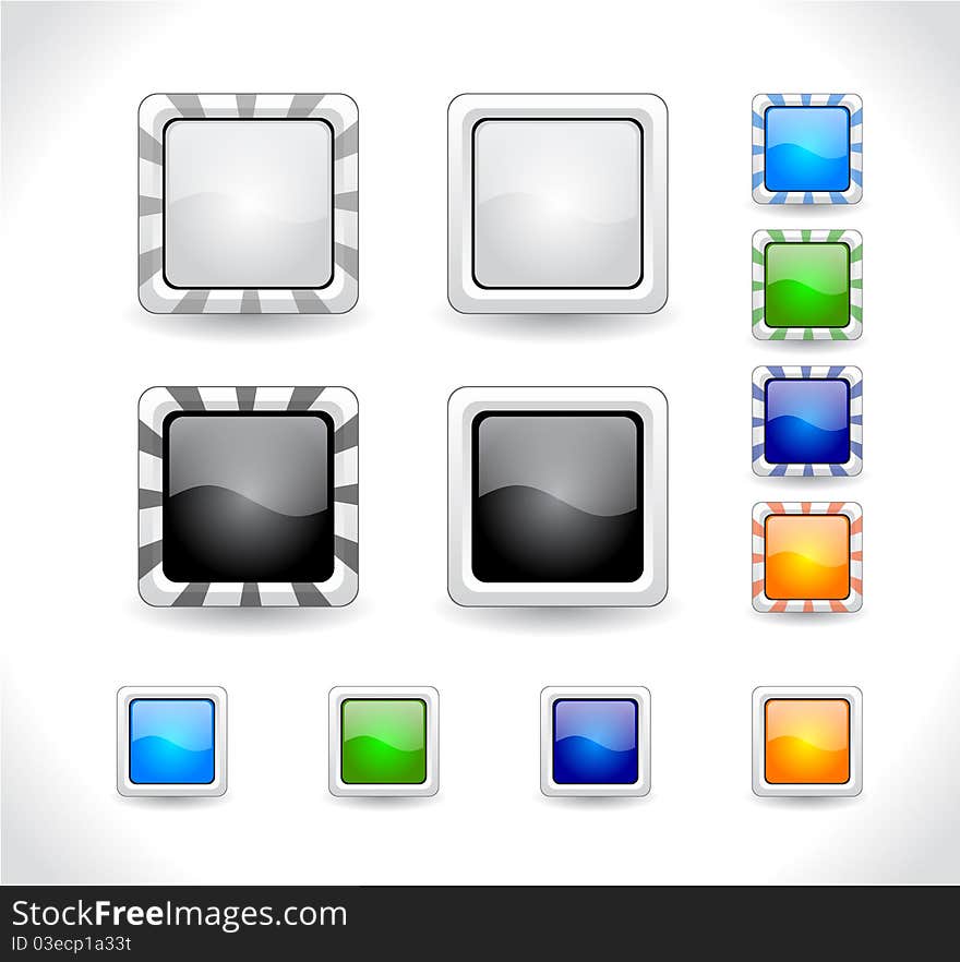 Buttons For Web. Vector.