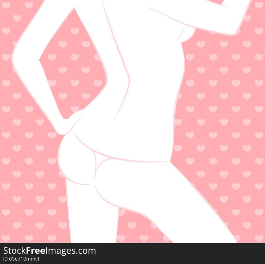 Silhouette of beautiful sexy woman