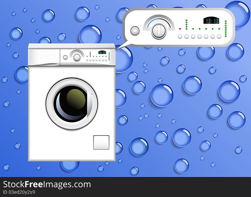 Washing machine is shown in the picture. Washing machine is shown in the picture.