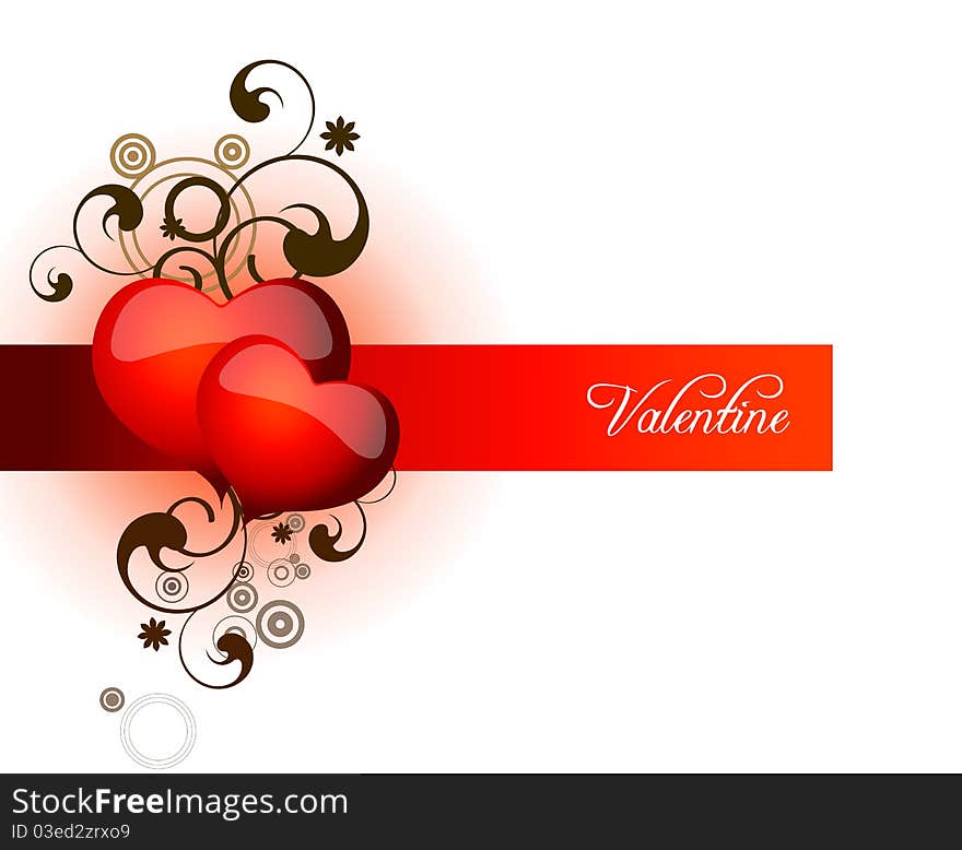 Vector Heart Valentines Day background