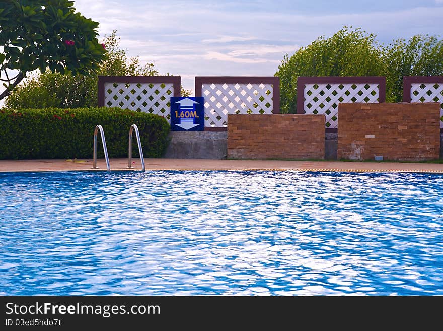 Swimming pool and stairs case