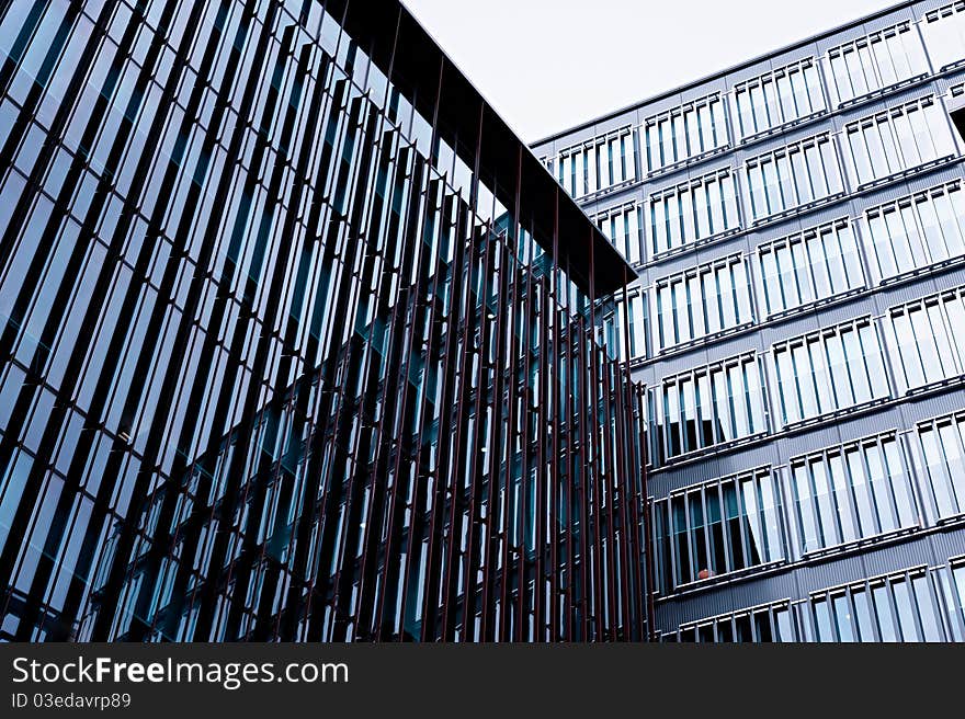 Glass and stell skyscraper in london isolated on white