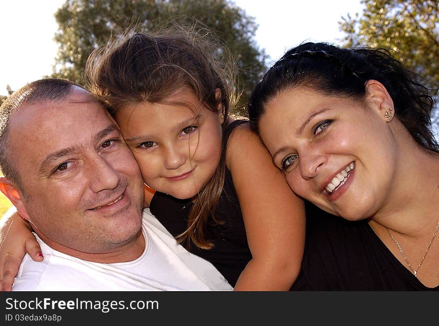 Mother father and child portrait. Mother father and child portrait