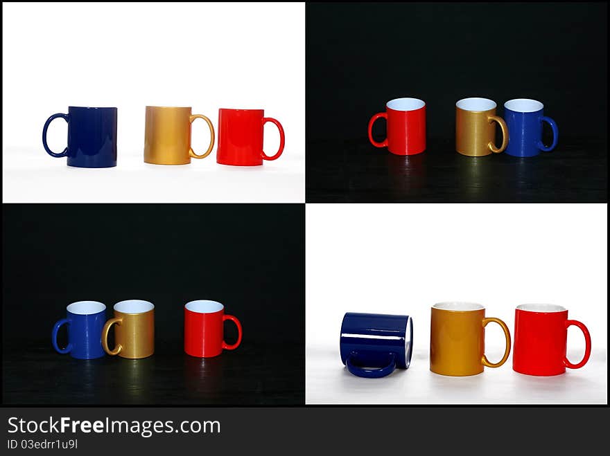 Colourful cups