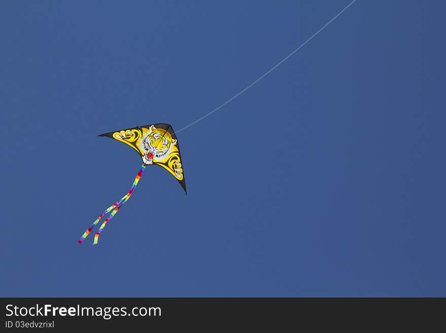 Kite flying in the clear sky. Kite flying in the clear sky