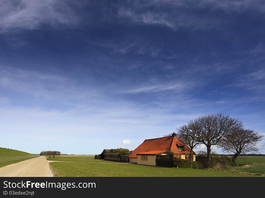 Colorful House At The Dike