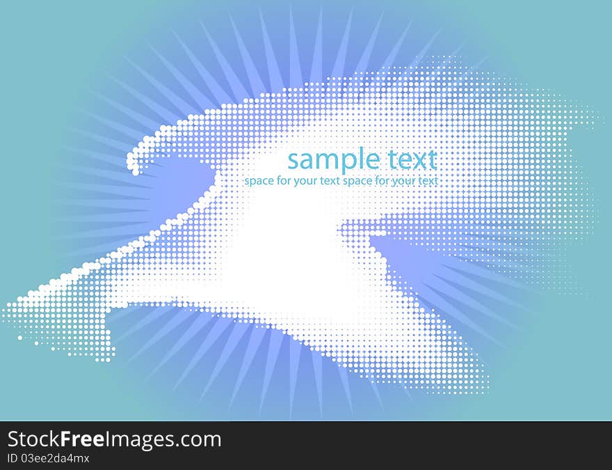 Vector Abstract blue background with elements