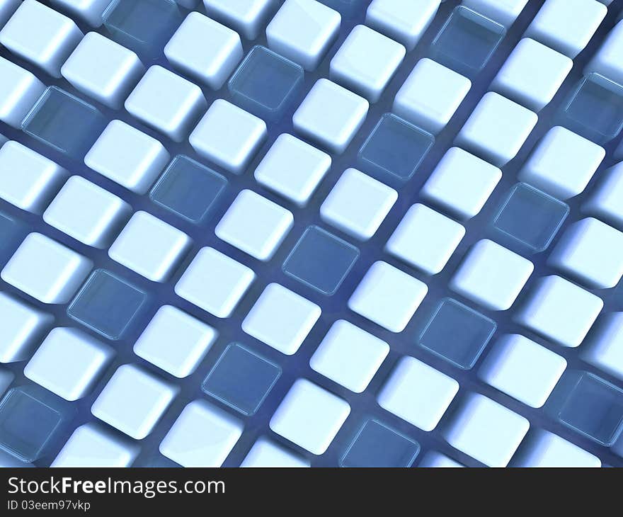 A 3d illustration of a abstract square background