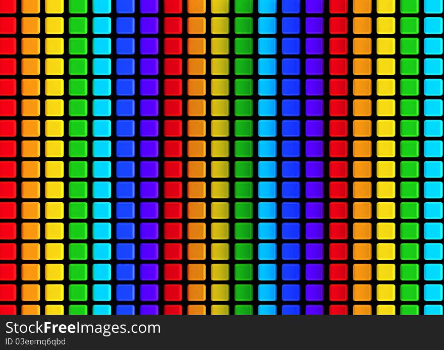 A 3d illustration of a abstract square background