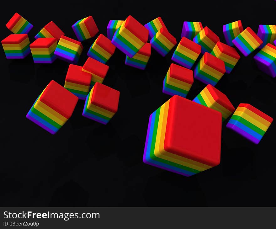 Rainbow cubes