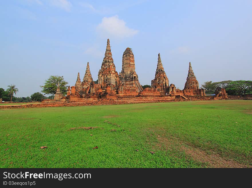 This elegant historical remain stands of Wat Chaiwatthanaram, Thailand. This elegant historical remain stands of Wat Chaiwatthanaram, Thailand