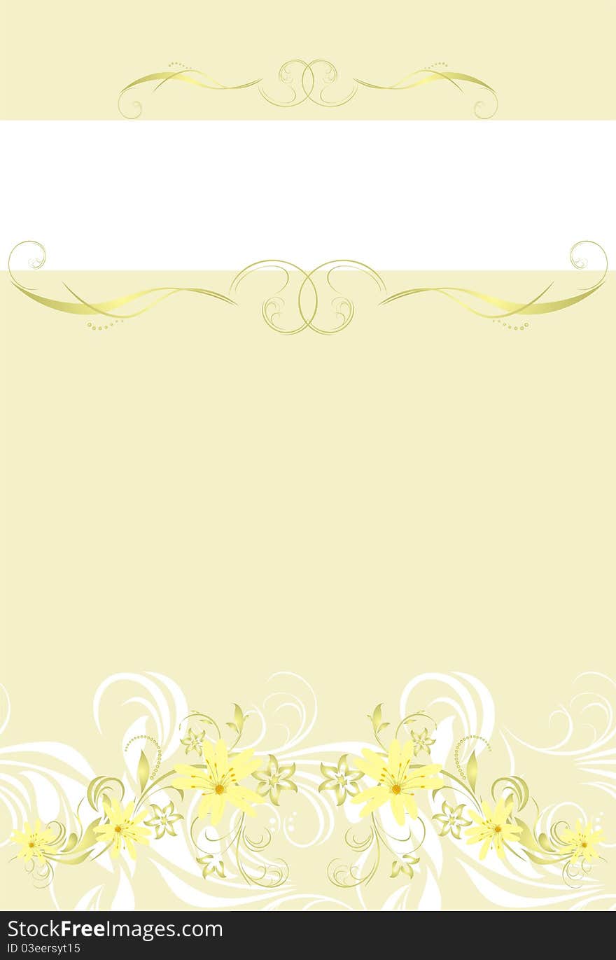 Decorative floral background for wrapping. Illustration