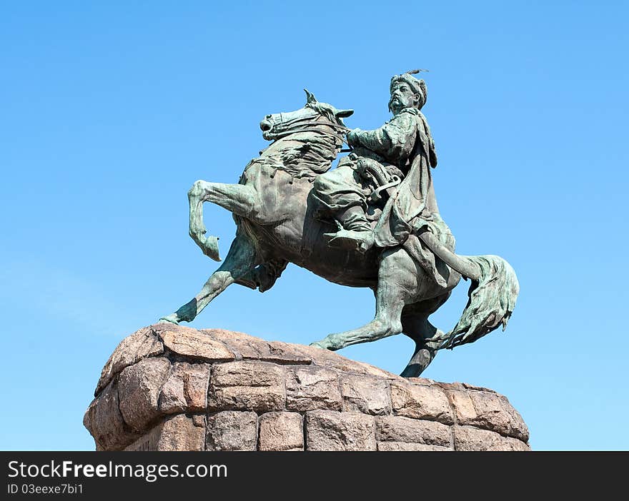 Monument of famous Ukranian Hethman Bogdan Khmelnitsky in Kiev. Monument of famous Ukranian Hethman Bogdan Khmelnitsky in Kiev