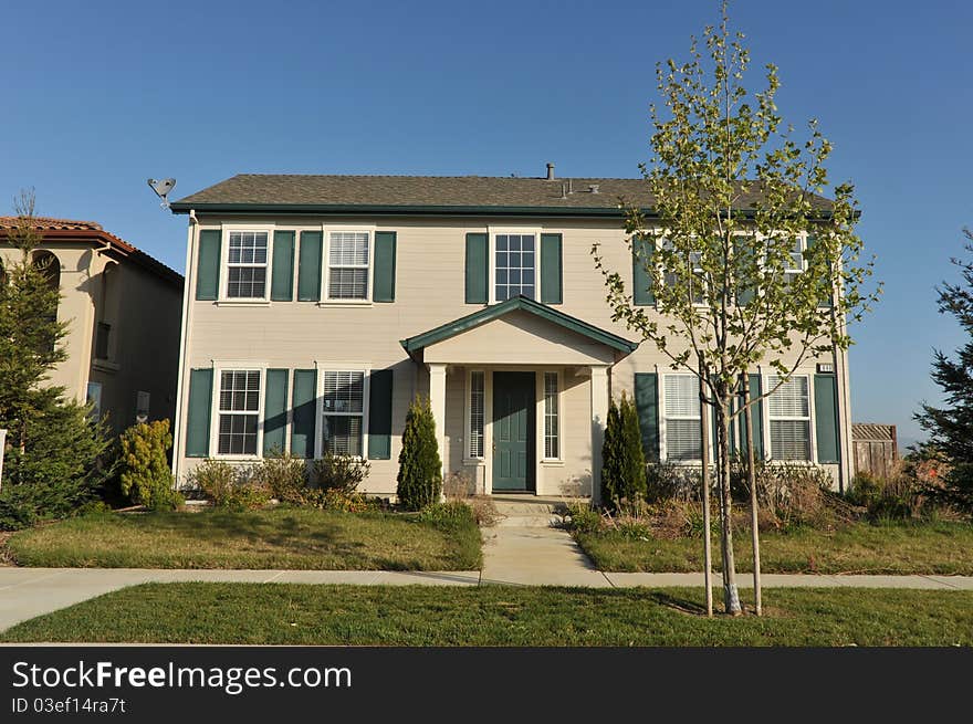 House surrounded by trees and grass