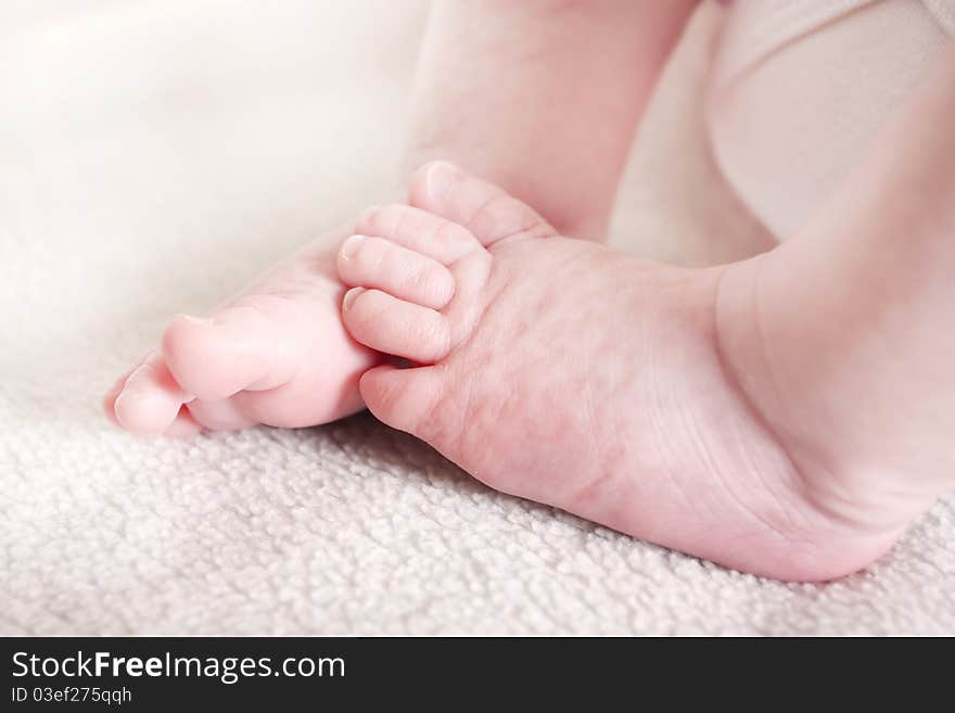 Close up macro shot of newborn babies feet. Close up macro shot of newborn babies feet