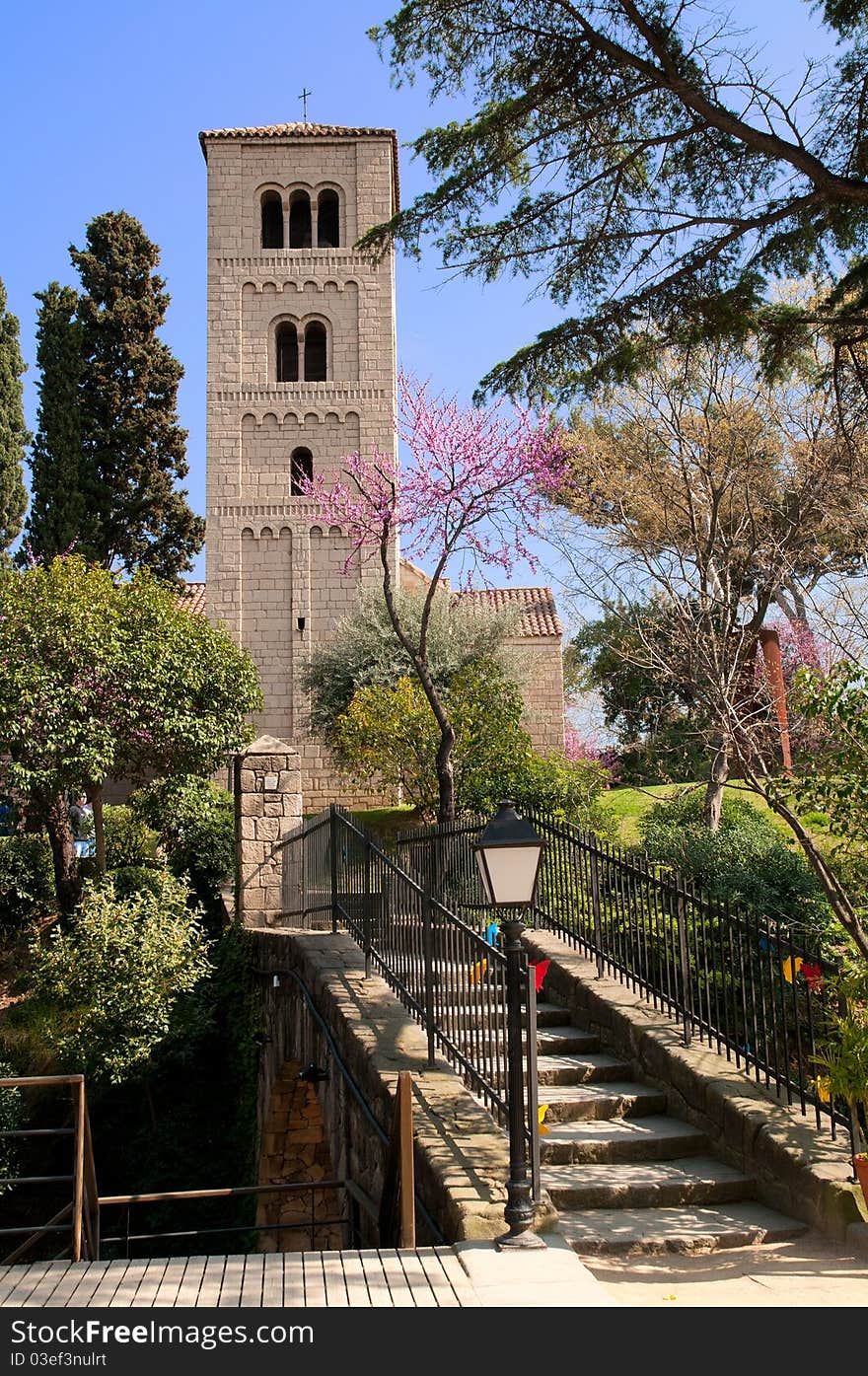 Romanesque Monastery in Poble Espanyol, Barcelona